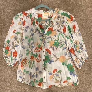 Maeve Flowered Blouse by Anthropologie